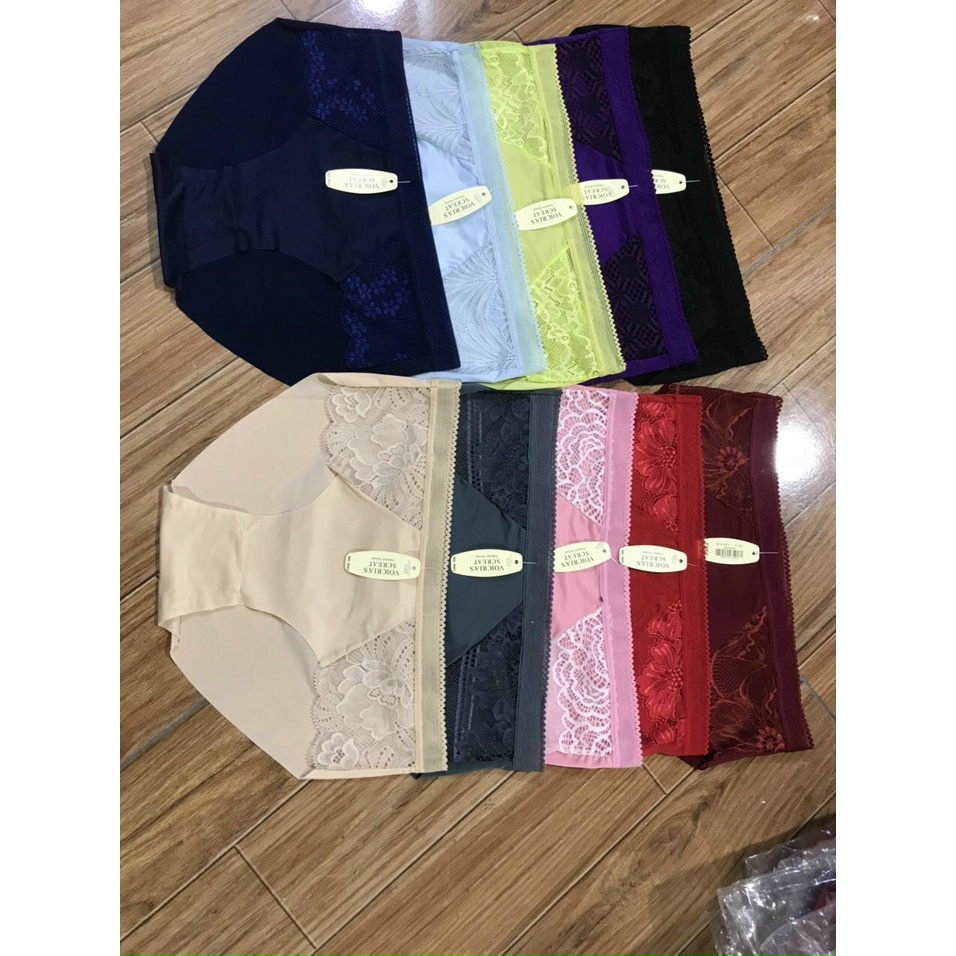 [SALE 1 NGÀY DUY NHẤT combo 10 quần lót nữ đúc su pha ren xuất nhật