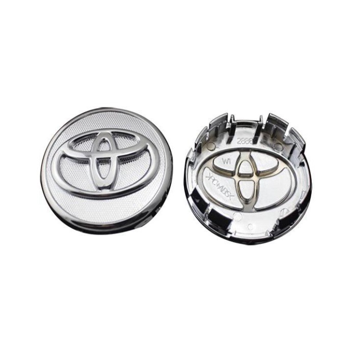 Logo chụp mâm, ốp lazang bánh xe ô tô Toyota 57mm dùng cho xe Vios, Yaris và Altis MD