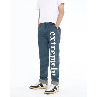 Quần Jean Amand Vertical Text Printed Jeans