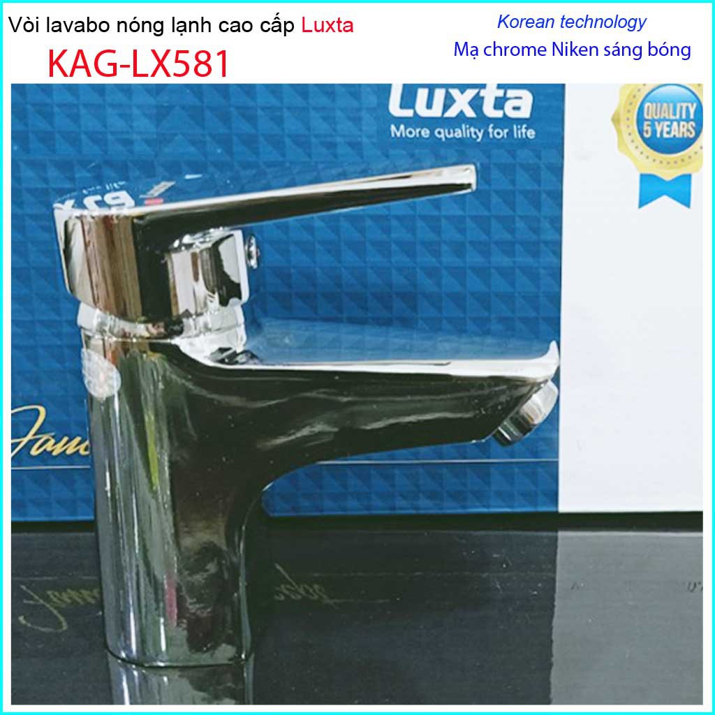 Vòi lavabo nóng lạnh Luxta KAG--LX580, Vòi chậu rửa gật gù cao cấp KAG-LX581