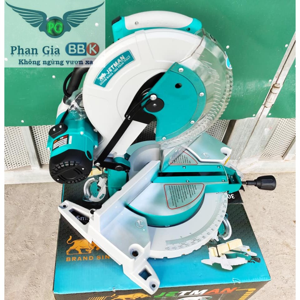 Máy cắt nhôm Jetman lõi đồng 1850W - 255mm, tặng lưỡi cắt nhôm