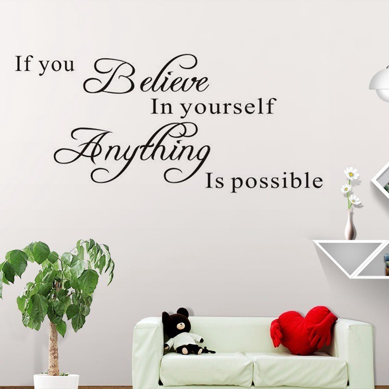 Miếng dán tường hình câu trích dẫn độc đáo phong cách