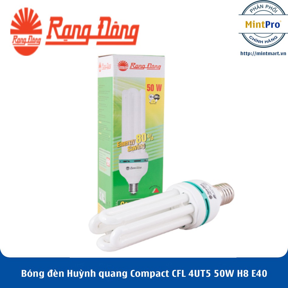 Bóng đèn Huỳnh quang Compact CFL 4UT5 50W H8 E40 Rạng Đông - Hàng Chính Hãng