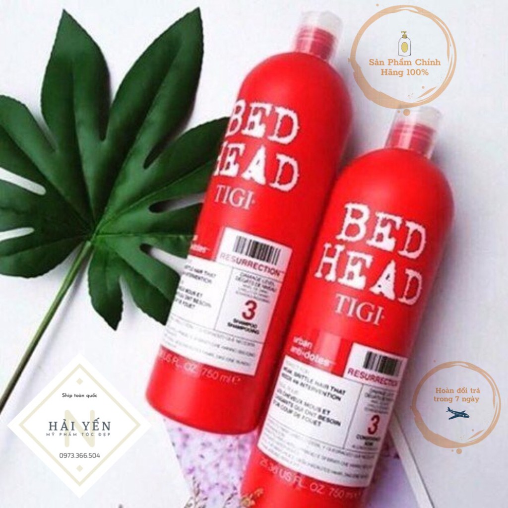 Cặp dầu gội xả Tigi Bed Head  phục hồi tóc cấp độ 3, giúp tóc mềm mượt, chắc khoẻ 750ml USA