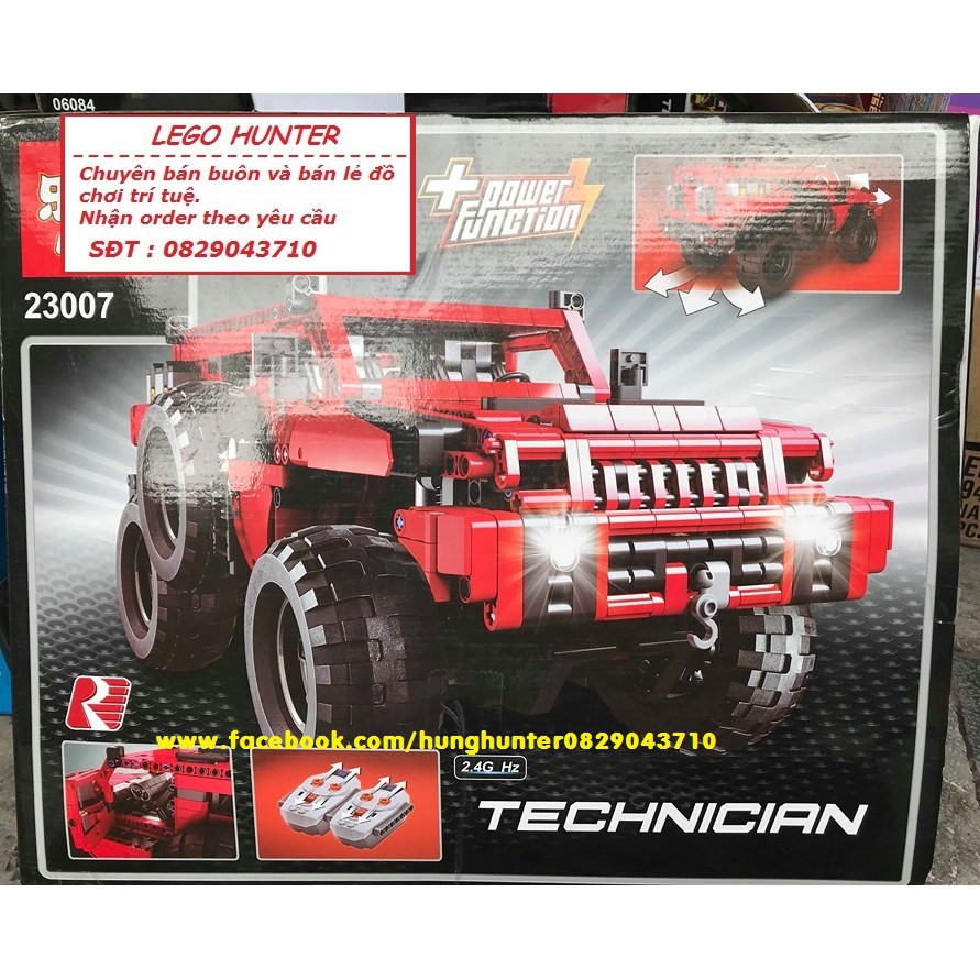 Bộ lắp ráp Lego Technic Xe bán tải vượt địa hình điều khiển từ xa Lepin 23007 Power Funtions