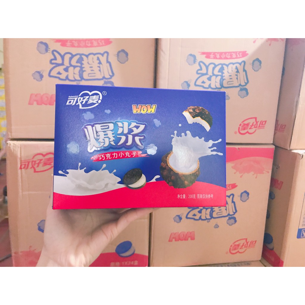 Bánh bi nhân 3 lớp , socola phủ oreo siêu ngon, hot hit socola nhân chảy | BigBuy360 - bigbuy360.vn