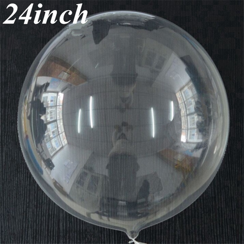 Bong Bóng Cao Su 24 Inch Trong Suốt Trang Trí Tiệc Cưới