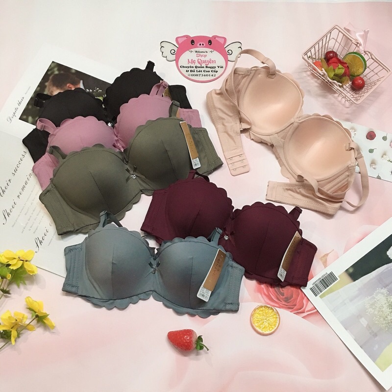 Áo lót nữ quả ngang cách điệu, hàng có gọng chất liệu trơn mát không lộ viền, nâng ngực căng tròn