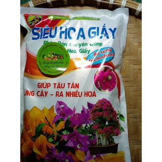 1kg Phân Bón Siêu Hoa Giấy, Hữu Cơ Pacific 3-2-2 +65 om, Bổ Sung Trichoderma, Giúp Cứng cây, Tậu tán, Ra Nhiều Hoa