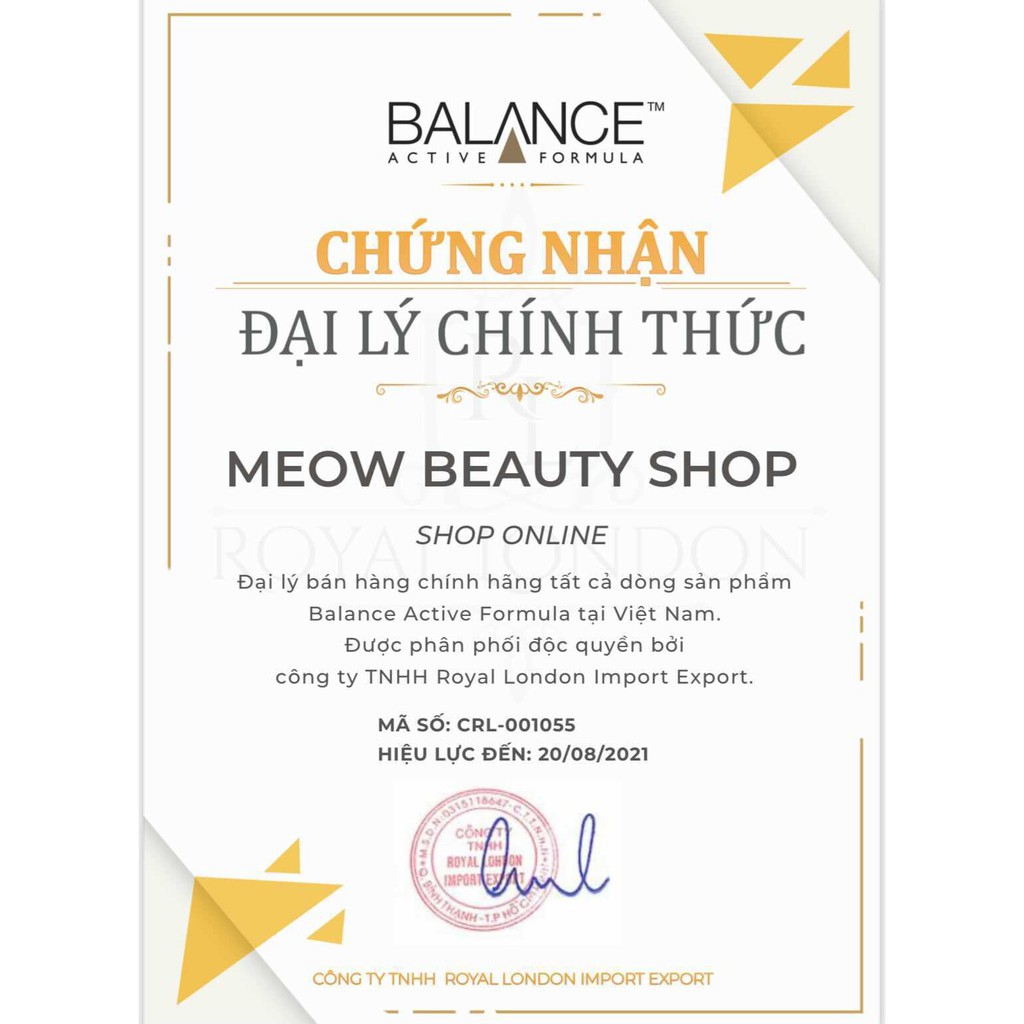 Serum Balance dưỡng da mắt Active Formula Gold+ Marine Collagen Rejuvenating Eye Serum 15ml Meow Beauty Shop