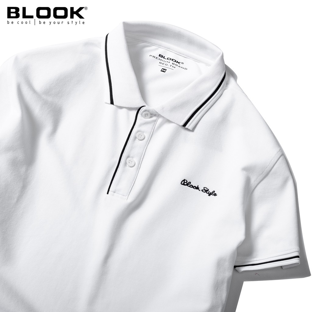 Áo polo nam slimfit BLOOK Vải thun cotton thêu logo đơn giản 33086 (HÌNH THẬT)