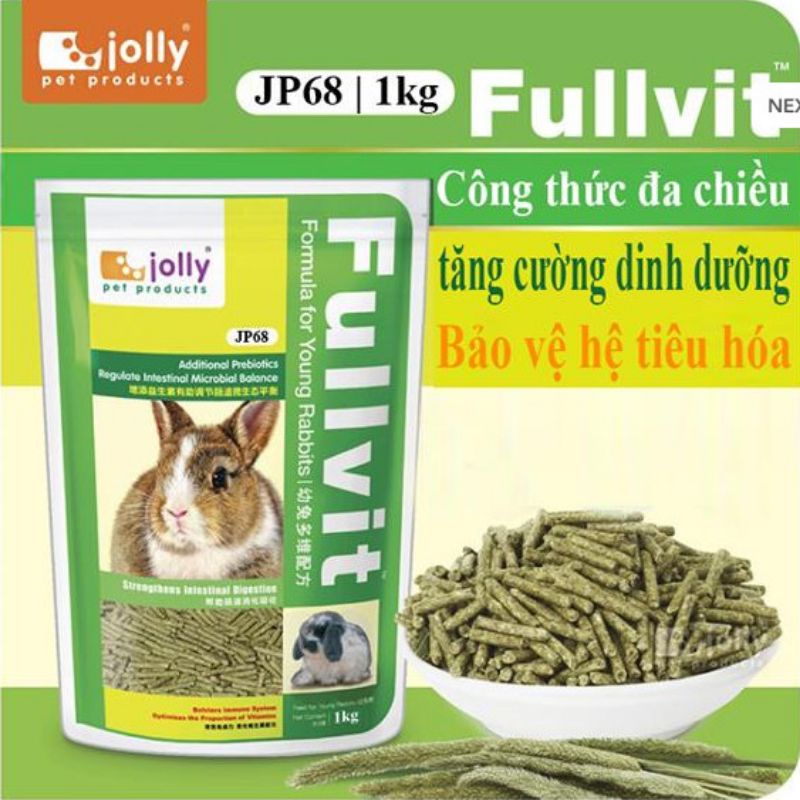 Jolly Fullvit Thức Ăn Cho Thỏ Con Nhiều Vitamin 1kg