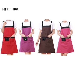 (Hàng Mới Về) Bộ Tạp Dề Cắt Tóc 2 Túi Chống Nước Có Thể Điều Chỉnh Màu Hồng