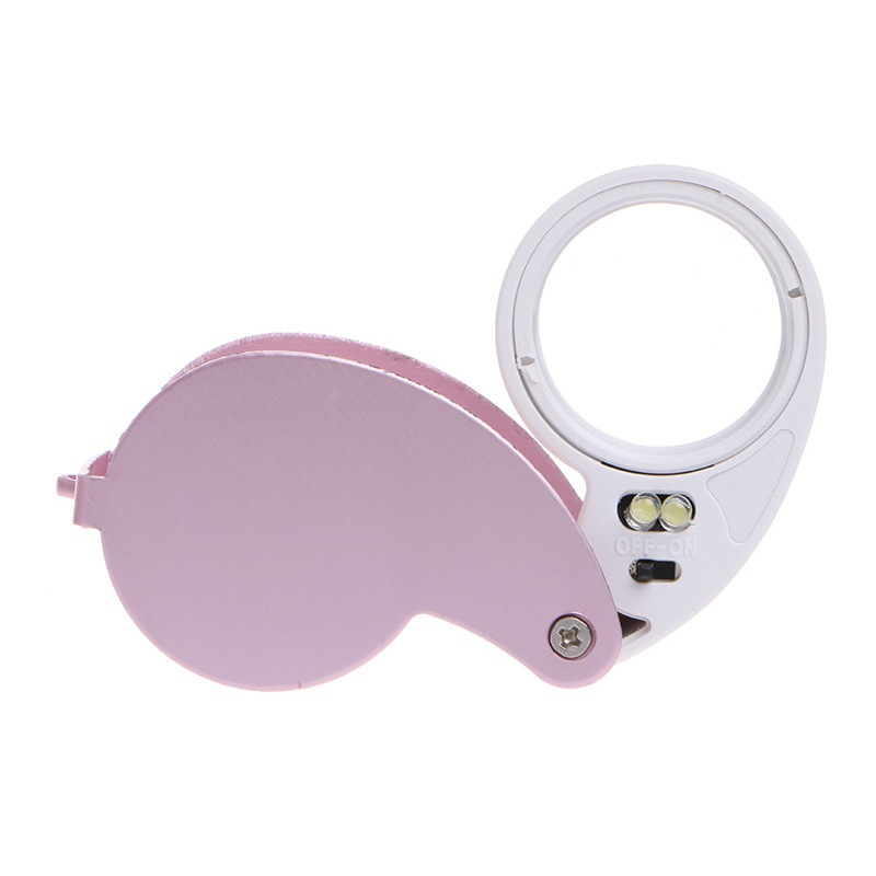 Kính Lúp Soi Trang Sức 40x 25mm Có Đèn Led
