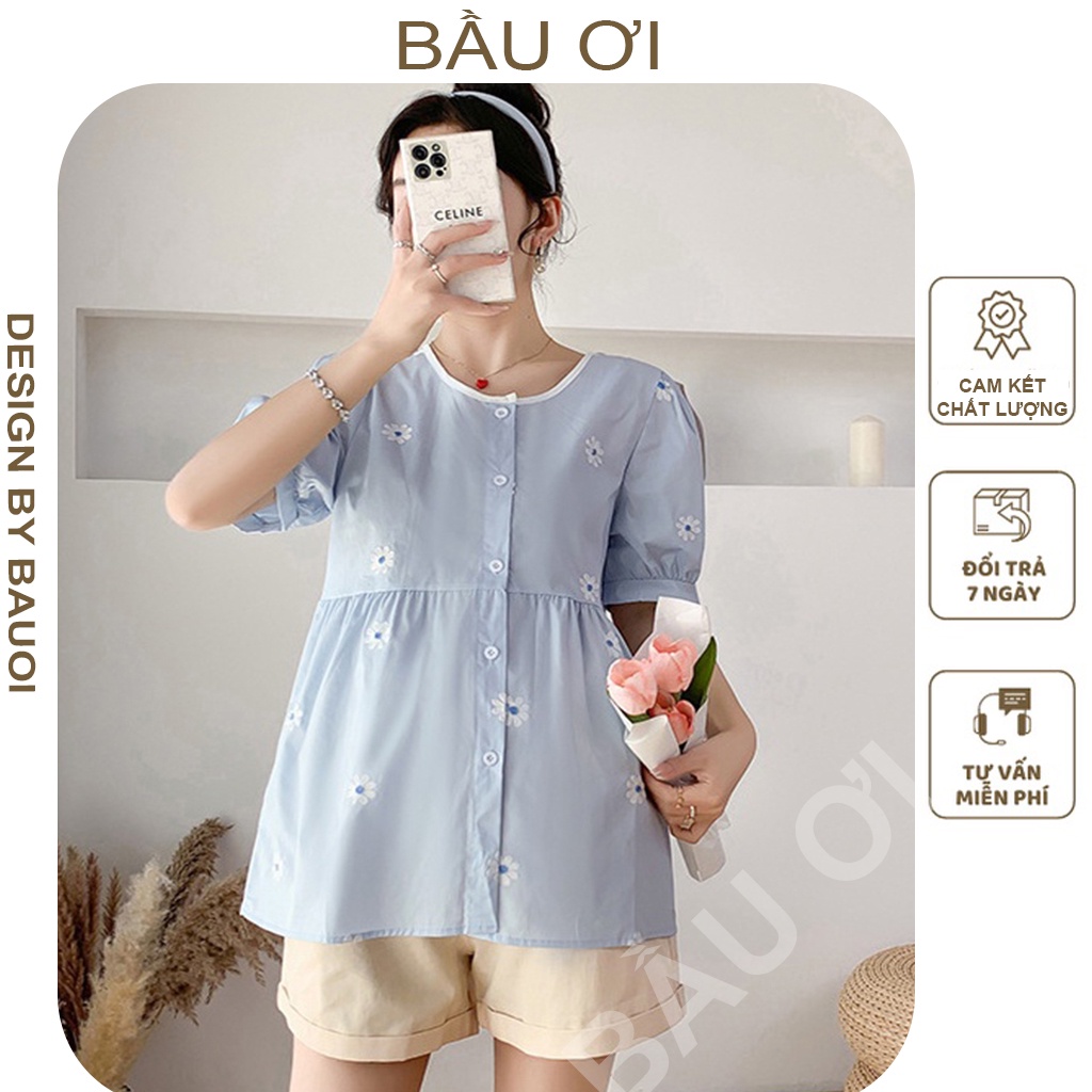 [HÀNG ĐẸP B05] BỘ CỘC BẦU MÙA HÈ XINH XẮN - ĐỒ BẦU MẶC ĐI CHƠI ĐI DU LỊCH KIỂU DÁNG TIỂU THƯ ÁO KÈM QUẦN FREE SZ 45-65KG