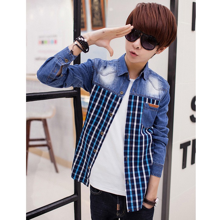 áo sơ mi nam denim caro Mã: NM515