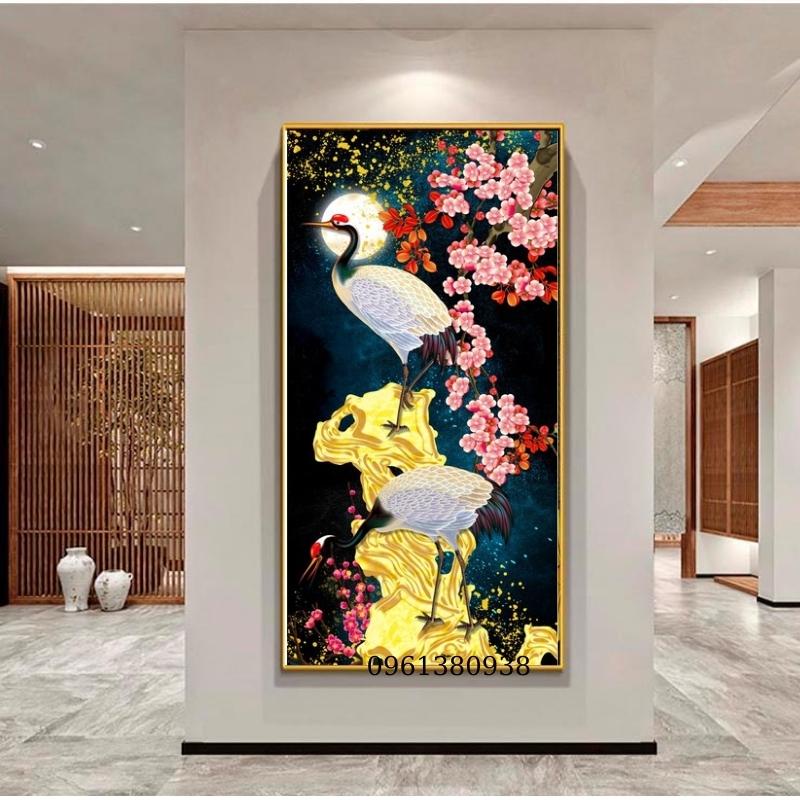 Tranh đính đá ABC phú quý cát tường 90cm x 50cm