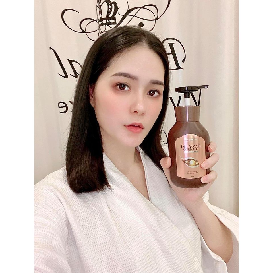 Bộ Dầu Gội, Dầu xả Hanayuki Shampoo - Dưỡng Tóc Suông Mượt, Sạch Gàu Đen tóc Phục Hồi