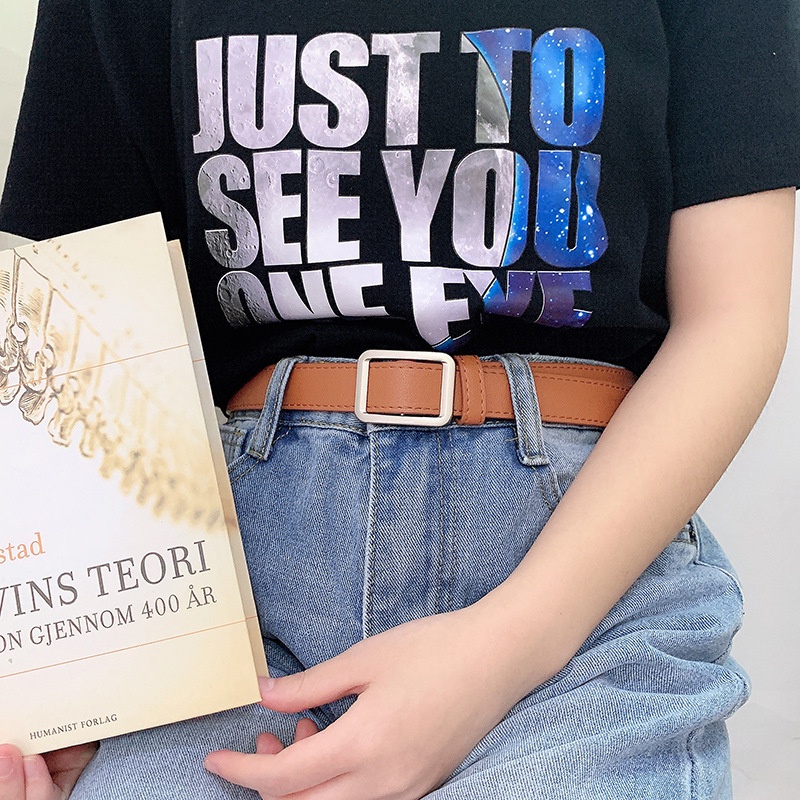 (CAM KẾT Y ẢNH) Thắt lưng nữ MẶT VUÔNG hàng QUẢNG CHÂU cho quần jean phong cách thời trang retro