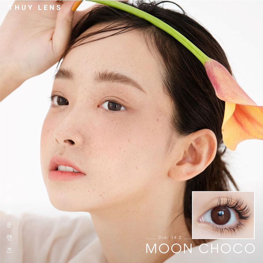 Lens Cận Màu Nâu Tự Nhiên Thúy Lens Moon Choco Nội Địa Hàn Quốc