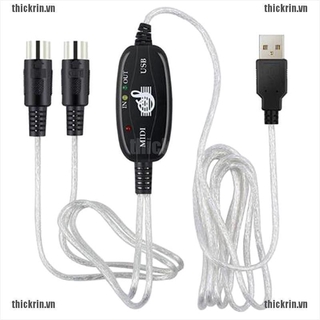 Cáp Chuyển Đổi USB IN-OUT MIDI Sang PC Cho Bàn Phím Nhạc