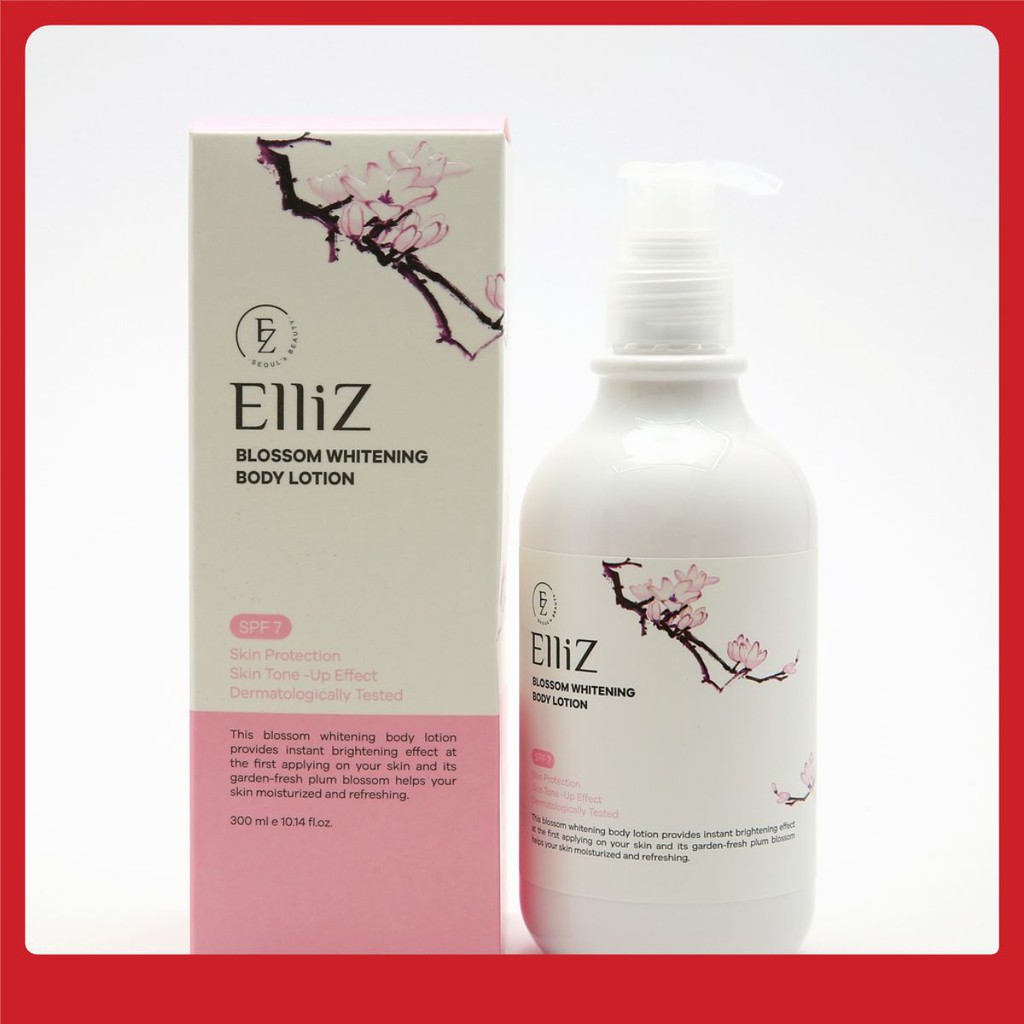 SỮA DƯỠNG THỂ TRẮNG DA Elliz Blossom Whitening Body Lotion 300ML CHUẨN HÀN