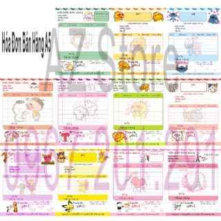 Combo 100q hóa đơn bán lẻ a5 in hình: 800k