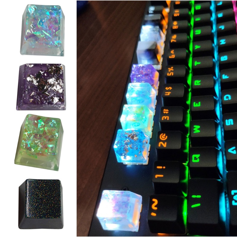Nút Bàn Phím Cơ Oem R4 Bằng Nhựa Resin Màu Rgb Trong Mờ