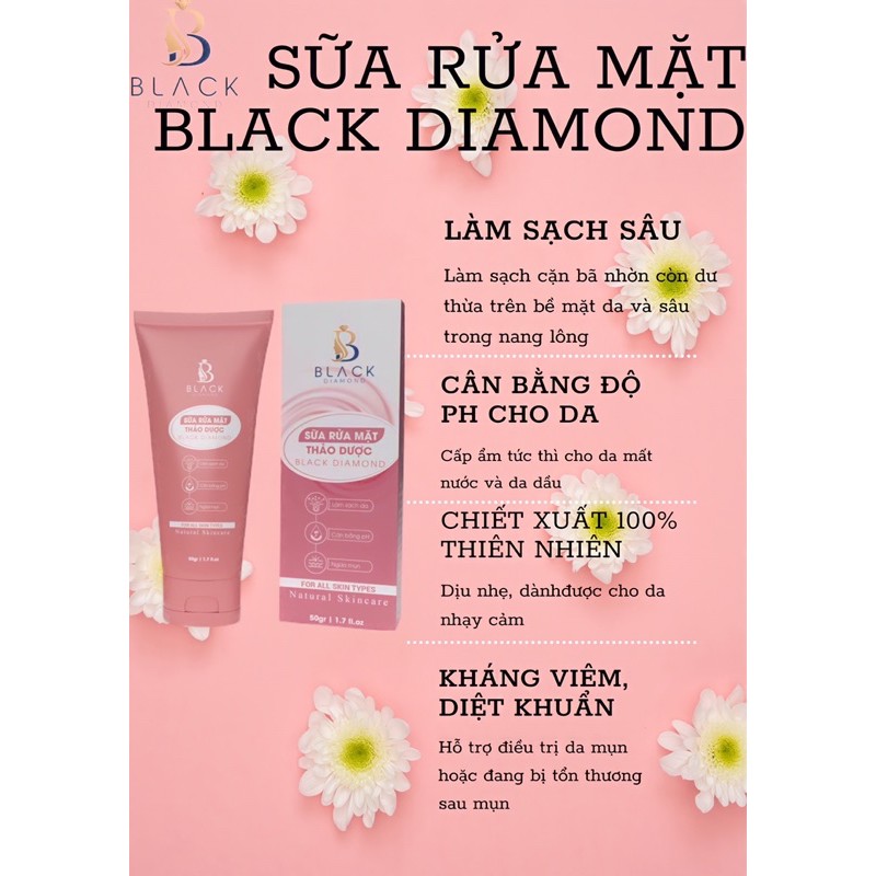 [Tặng Sữa rửa mặt thiên nhiên] Serum Black Diamond Tri mun thải độc dưỡng da kiềm chiết xuất nhân sâm nấm linh chi đỏ