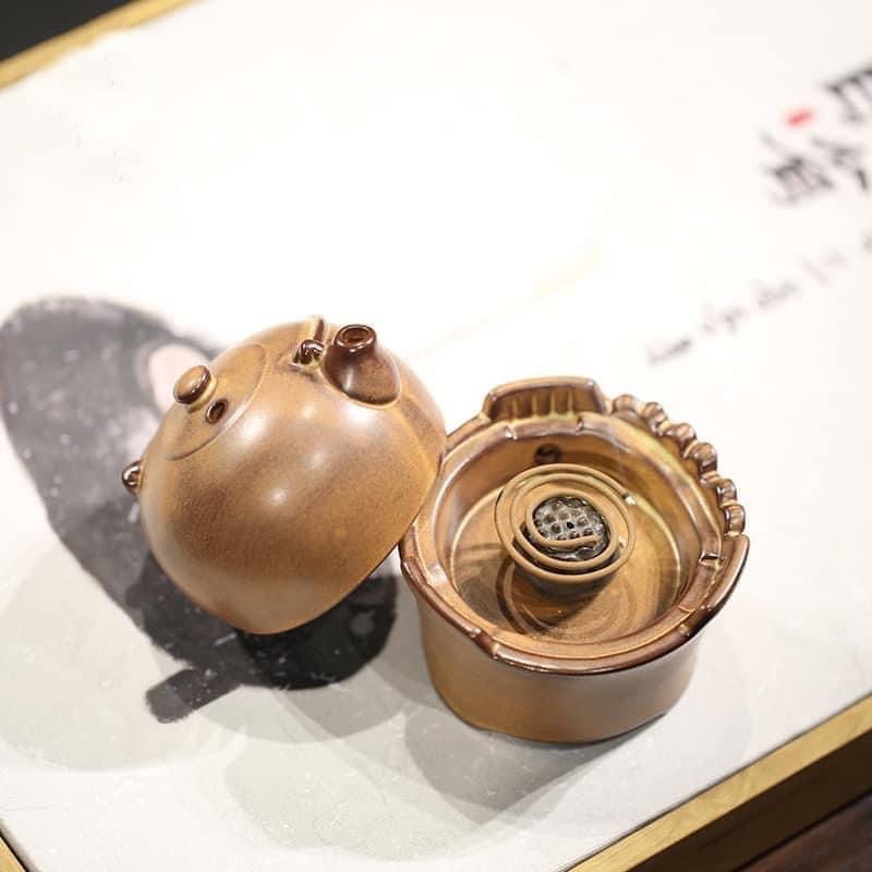 Lư xông trầm hương gốm