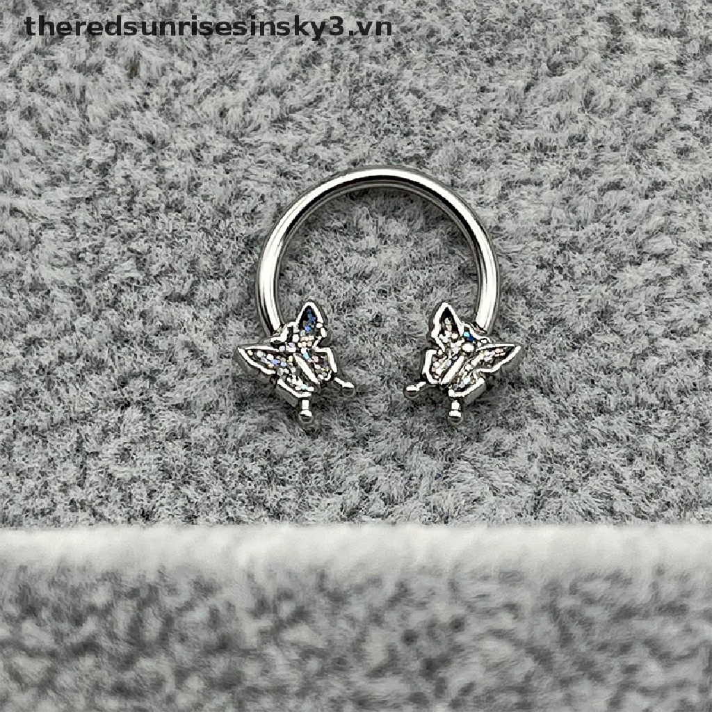 * Thời Trang Mới * * Khuyên Tai Dạng Vòng Xoắn Hình Bướm Nariz