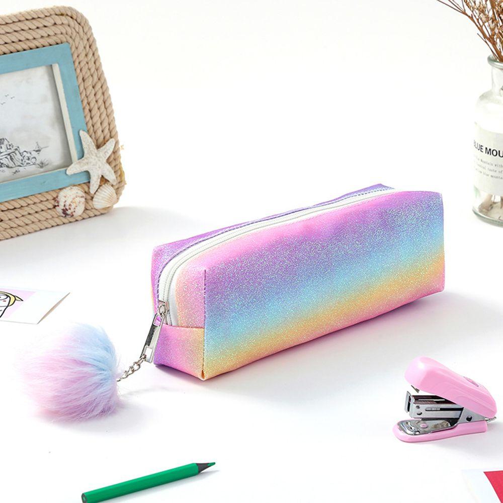 PISTA Túi Đựng Bút / Đồ Trang Điểm Đính Kim Tuyến Lấp Lánh Dễ Thương