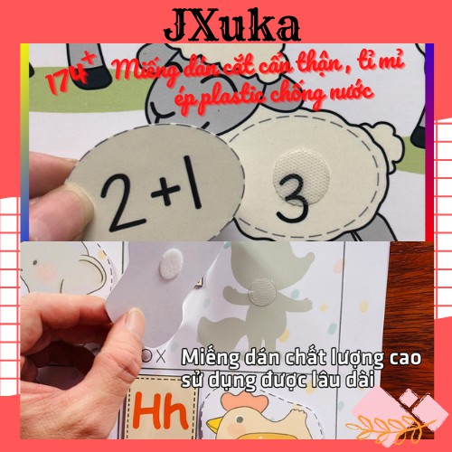 Học liệu cho bé montessori bóc dán thông minh đồ chơi giáo dục sớm Tiếng Anh cơ bản cho bé 1- 5 tuổi J08