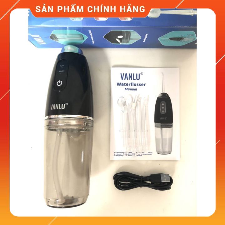 Máy Tăm Nước Vanlu Optismile Hàng Chính Hãng Thương Hiệu Đức Fullbox, Tặng Kèm 4 Đầu Thay Làm Sạch Răng Miệng, Tiện Lợ