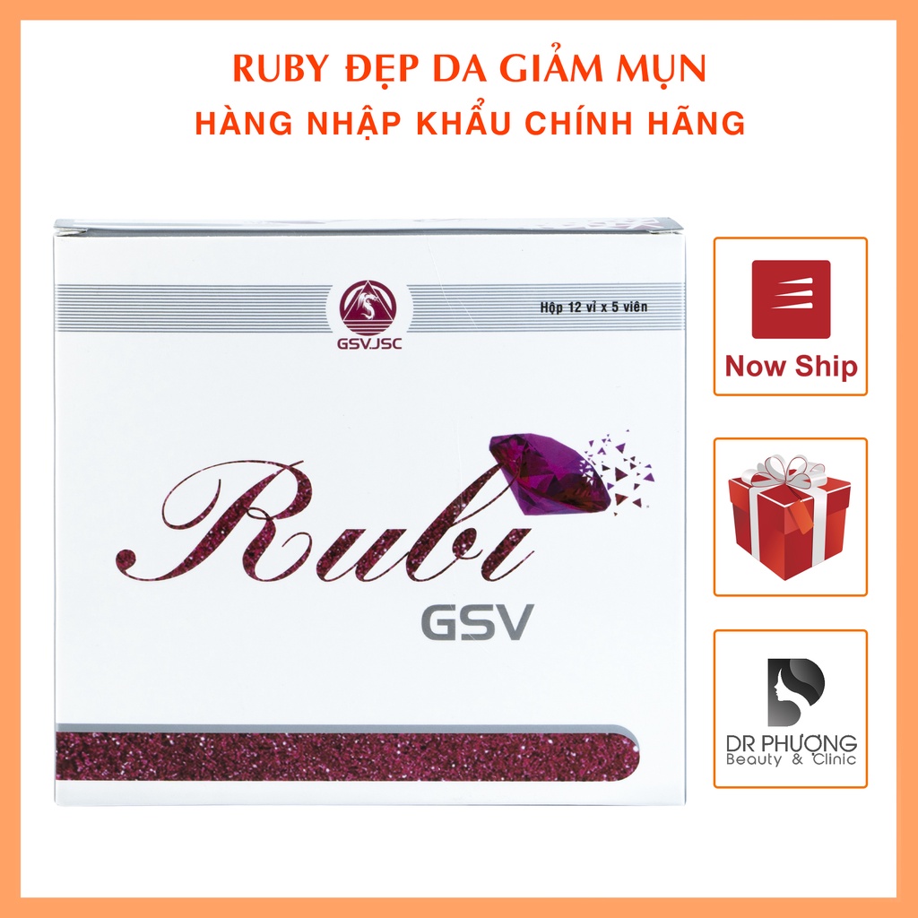 [CHÍNH HÃNG] Viên uống hỗ trợ làm đẹp da Rubi GSV