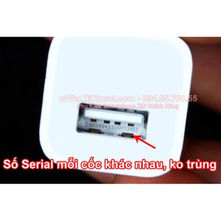Củ Sạc iPhone 2 chấu hàng Foxconn có Logo Táo
