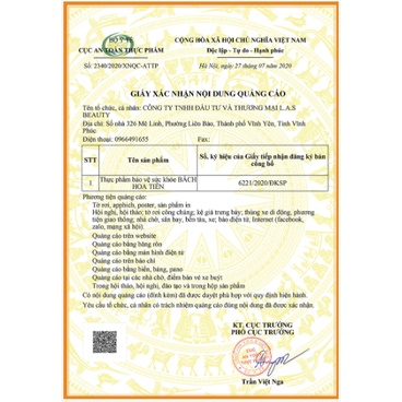 Cốm uống đẹp da Bách Hoa Tiên Las Beauty làm đẹp nội sinh | Thế Giới Skin Care