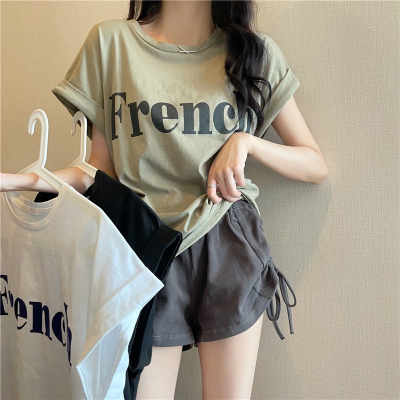Áo Thun Ngắn Tay Dáng Rộng Dài Qua Gối Kiểu Hàn Quốc Thời Trang Mùa Hè Mới Cho Nữ