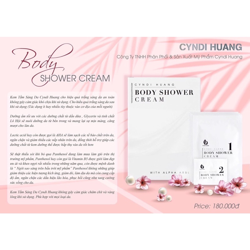 Kem tắm trắng Cyndi Huang
