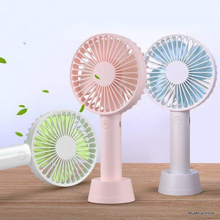 Quạt Mini Fan Có Pin Sạc Cầm Tay Tuỳ Chỉnh 3 Cấp Độ Siêu Mát Hàn Quốc(Nhiều Màu)