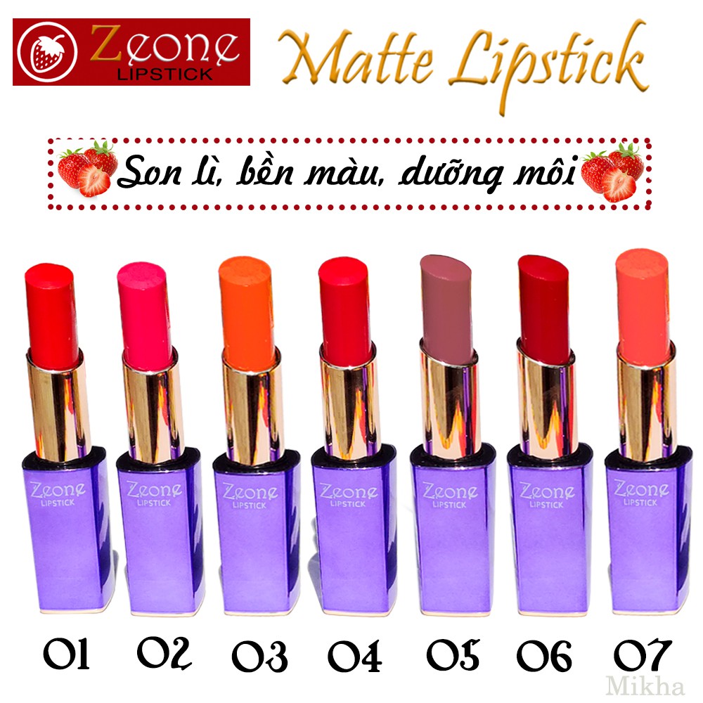 Son Lì Dưỡng Môi Zeone Matte Lipstick - Màu 06 Nude Đất