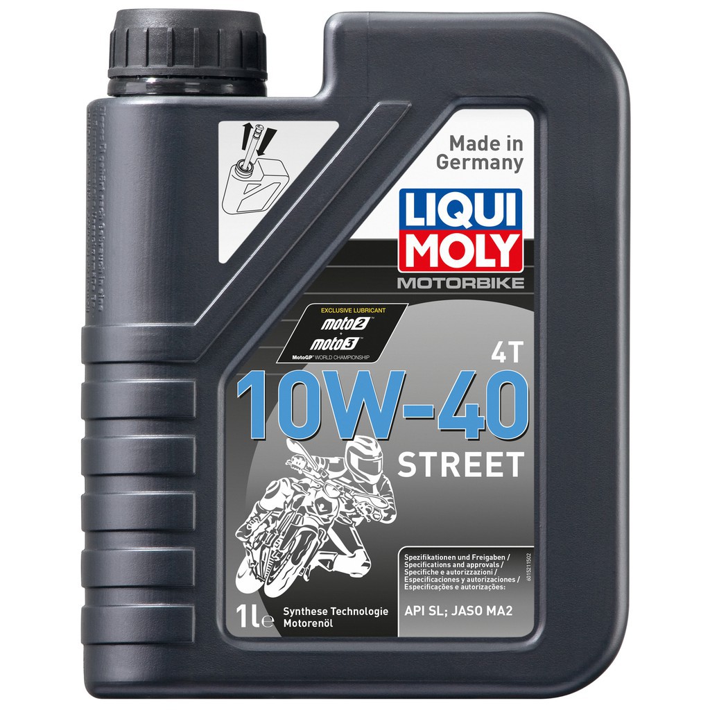 Dầu nhớt tổng hợp xe số và xe tay côn Liqui Moly Street 10W-40 1,1L