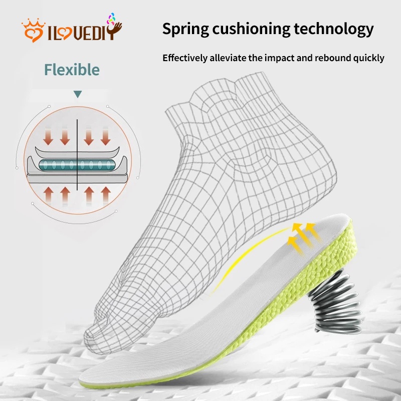 Đế Lót Giày Mềm Mại Thoáng Khí Giảm Sốc Co Giãn Tốt 1.5-3.5cm Cho Nam Nữ
