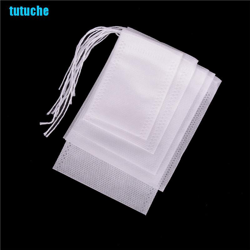 Set 100 túi lọc trà rỗng bằng vải không dệt tiện dụng