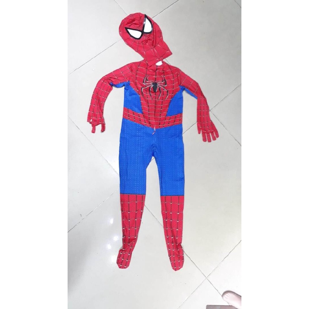 Đồ siêu nhân cho bé trai bộ đồ hóa trang kèm mũ trùm siêu nhân cho bé Cosplay04