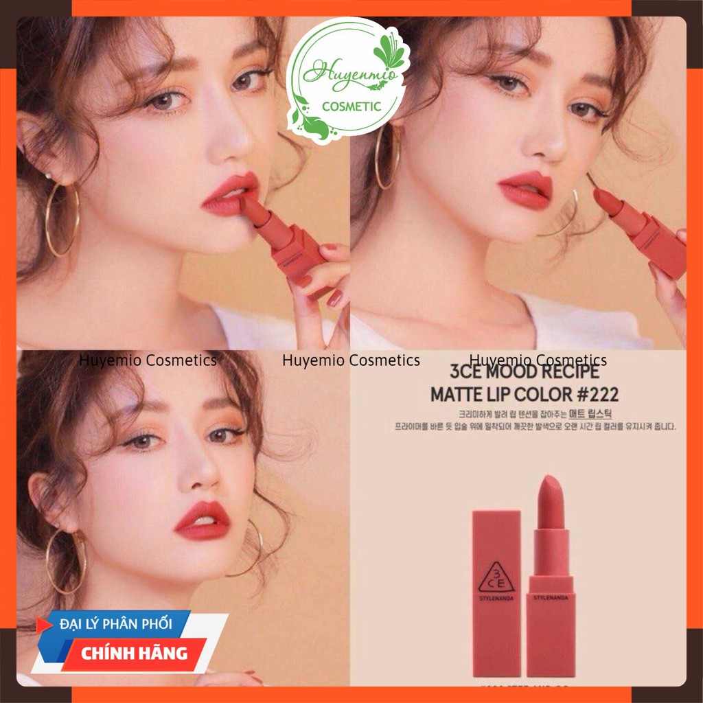 Son 3CE Mood Recipe - Son thỏi 3CE lì mịn ( Hàng chính hãng) | BigBuy360 - bigbuy360.vn