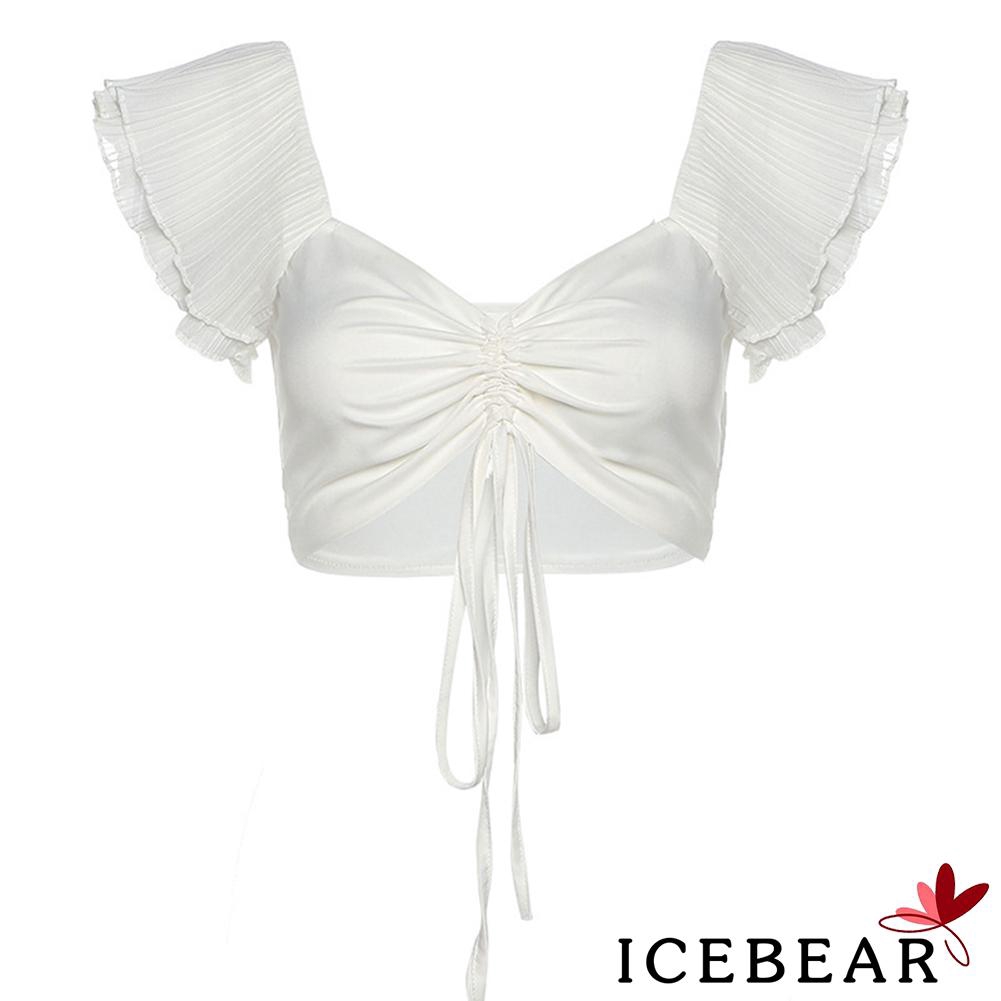 Áo Crop Nữ Cổ Chữ V Thời Trang Quyến Rũ