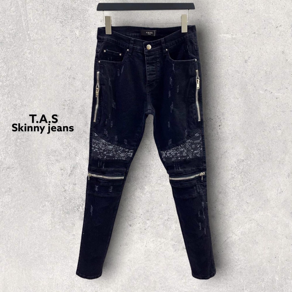 mẫu quần Biker Jeans 4 khoá