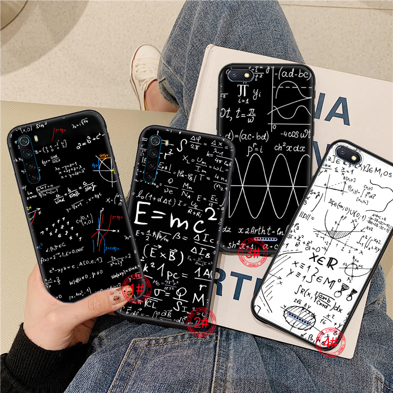 Ốp điện thoại mềm hình toán học E=mc Albert cho Huawei Y5 2017 Y6 Prime 2018 Y7 Y9 Prime 2019 323B mc2