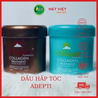 Ủ tóc collagen adepti, phục hồi tóc hư tổn, xanh, nâu, 1000ml - kem ủ tóc chính hãng từ tóc nét việt